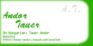 andor tauer business card